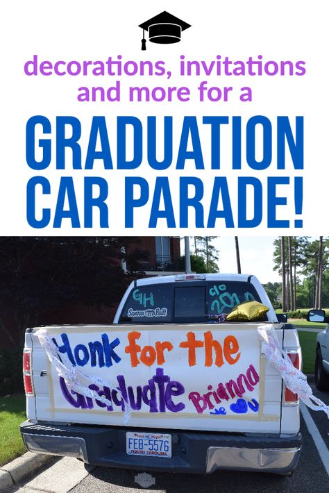 Graduation Parade Ideas, Car Parade Decorations Ideas Graduation, 5th Grade Graduation Car Parade Ideas, Car Decorations Graduation, Graduation Car Decor Ideas, Car Decorating Ideas For Graduation, Graduate Car Decoration, Decorating Car For Graduation, Graduation Car Decorations