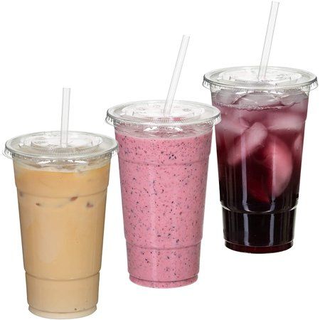 Plastic Cup With Straw, Iced Lattes, Tea Cup With Lid, Clear Cups, Product Presentation, Cold Salad, Frozen Cocktails, Cold Cups, Wedding Cups