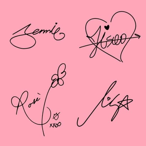 Blackpink Lightstick Drawing, Blackpink Sign, Tiktok Names Ideas, Blackpink Signature, Tiktok Names, Blackpink Drawing, Hammer Drawing, Blackpink Lightstick, Blink Book