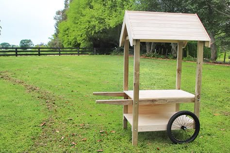 Step by step instructions: Build a cute-as-a-button fruit and vegetable stand (part 2 of 2) Small Roadside Farm Stand, Diy Vegetable Stand, Small Produce Stand, Diy Flower Cart With Wheels, Self Serve Flower Stand, Vegetable Stand Roadside, Diy Flower Cart, Diy Farm Stand, Roadside Stand