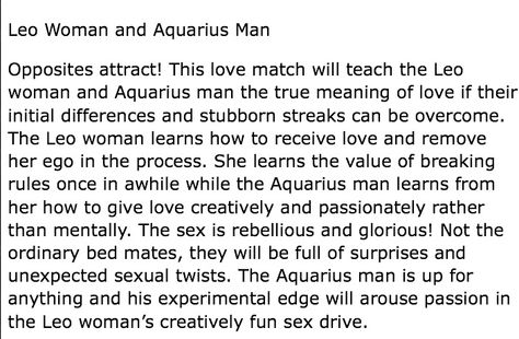 Leo woman, Aquarian man Leo Woman Aquarius Man, Aquarius Leo, Aquarius Man, Leo Woman, Leo Women, Aquarius Men, Astrology Numerology, Meaning Of Love, Leo Zodiac