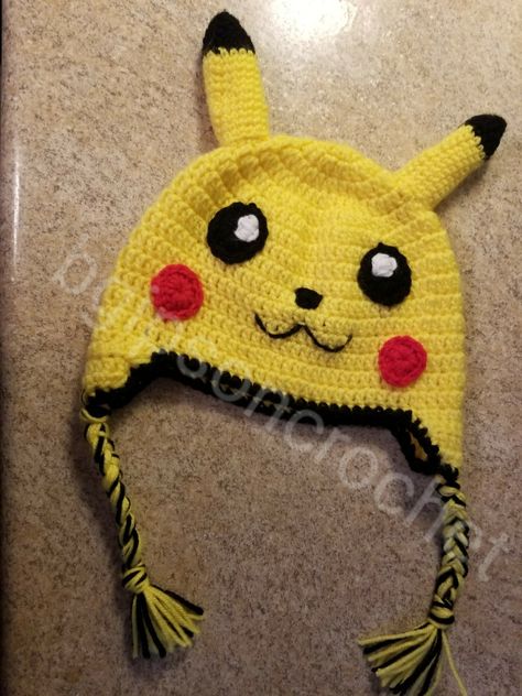 Pikachu Beanie, Kids Hat, Kids Hats, Crochet Projects, Pikachu, Crochet Hats, Hats, Crochet