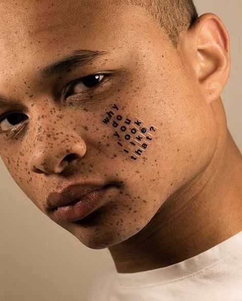 Peter Devito, Models With Freckles, Human Perspective, Human Dignity, Images And Words, Body Positivity, Word Art, Body Art, Carnival Face Paint