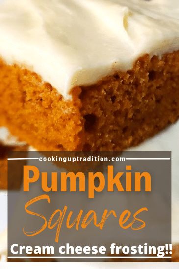 Autumn Dessert, Pumpkin Squares, Whipped Cream Cheese Frosting, Pumpkin Desserts, Square Recipes, Peanut Butter Oatmeal Cookies, Moist Cake, Baked Treats, Pumpkin Bars