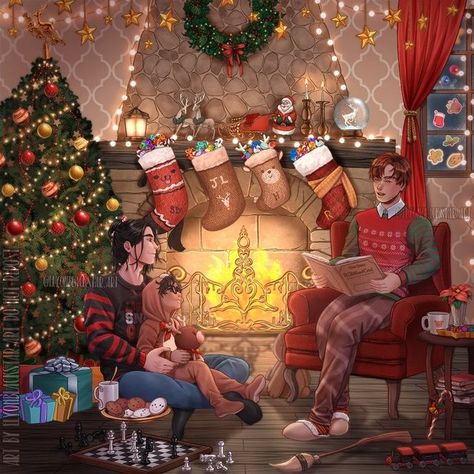 Christmas Celebration Drawing, Marauders Christmas, Celebration Drawing, Take The Chance, Marauders Fan Art, Harry Potter Pin, Merry Bright Christmas, All The Young Dudes, Remus Lupin