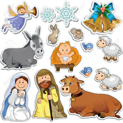 Belén para imprimir Nativity Scene Characters, Nativity Scene Pictures, Nativity Clipart, Christ Christmas, Nativity Ornaments, The Nativity, Nativity Crafts, Bible Activities, Christmas Nativity Scene