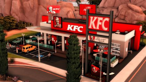 Driveable Cars Sims 4, Sims 4 Fast Food Restaurant, Sims 4 Fast Food Restaurant Cc, Sims 4 Chipotle, Sims 4 Food Mod Functional, Sims 4 Bakery Build, Sims4 Restaurant, Sims 4 Builds Cc, Sims 4 Restaurant Cc