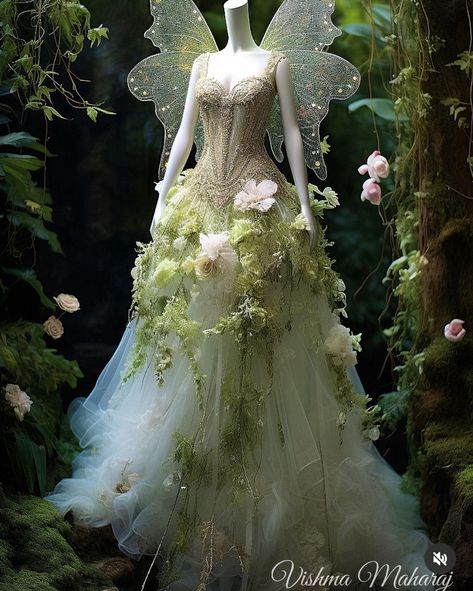 cr. whizicalmermaid on ig Ethereal Dress Aesthetic, Fairycore Cosplay Dress, Spring Fairycore Fairy Dress With Ruffles, Whimsical Ruffled Fairy Dress For Dress-up, Sparkl Fairy Couture, Luxury Whimsical Fairy Dress For Dress-up, Fairy Gown, Ethereal Dress, Dreamy Gowns