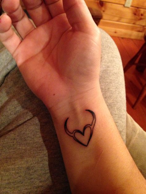 Taurus sign with heart! Tattoos For Women Heart, Taurus Bull Tattoos For Women, Taurus Bull Tattoos, Taurus Bull, Bull Tattoos, Taurus Sign, Fish Tattoos, Jesus Fish Tattoo, Tattoos For Women