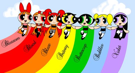 Now there's a rainbow of girls to go around! Powerpuff Kızları, Super Nana, Powerpuff Girls Wallpaper, Powerpuff Girls Fanart, Ppg And Rrb, Power Pop, Powerpuff Girl, Power Puff, The Powerpuff Girls