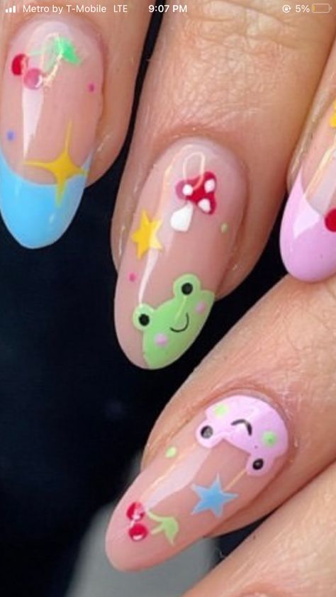 French Nails Design, Nails 2023 Gel, Spring Nails 2023, Nail 2023, Cute Simple Nails, Simple Gel Nails, Colorful Nails, Really Cute Nails, Makijaż Smokey Eye