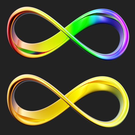 Mobius Infinity Symbols - Artwork / Finished Projects - Blender Artists Community Mobius Infinity, Uv Mapping, Artist Community, Infinity Symbol, Gray Background, Rainbow Colors, Transparent Background, Rainbow, Holidays