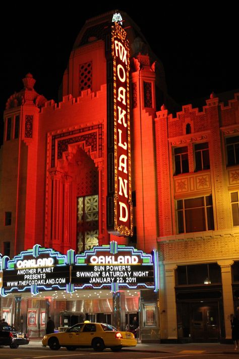 Fox Theater: Oakland, California (Widespread Panic, July 2011) Fox Theater Oakland, Fox Theater, Oakland City, Theatre Building, Widespread Panic, Sun Power, Circus Art, Oakland California, Historical Landmarks