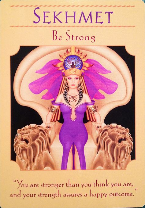 Goddess Guidance Oracle, Abundance Check, Goddess Sekhmet, Egyptian Magic, Breathing Fire, Egyptian Deity, Angel Tarot, Angel Oracle Cards, Doreen Virtue