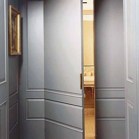 Top 50 Best Hidden Door Ideas - Secret Room Entrance Designs Dold Dörr, Hidden Doors In Walls, Taman Air, Grey Interior, Box Creative, Hidden Rooms, Secret Door, Diy Stairs, Entrance Design