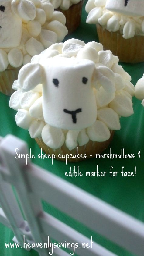 Have A Baaa-rilliant Day With A Sheep Themed Birthday! Lamb Cupcakes, Sheep Cupcakes, Sheep Cake, Baby Lamb Baby Shower, Easter Snacks, Kids Treat, Farm Birthday Party, Easter Cupcakes, A Sheep