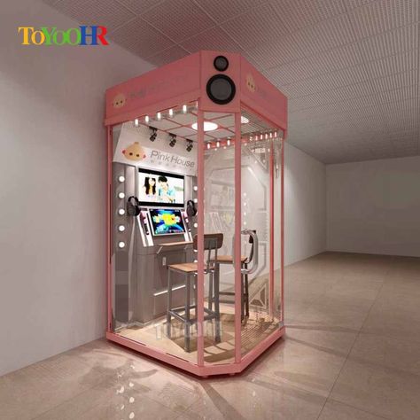 Karaoke Booth, Glitter Room, Karaoke Room, Interior Architecture Drawing, Game Machine, Coin Operated, Workspace Design, Pink Houses, Event Management