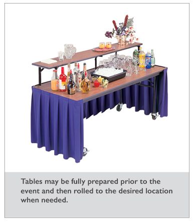 Buffet Table Arrangement, Table Draping, Tablecloth Ideas, Registration Table, Buffet Stand, Bar Buffet, Barware Accessories, Vintage Bar Carts, Portable Bar