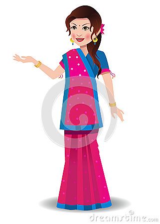 Indian woman in a Gujarati saree Gujarat Illustration, Saree Illustration, Drawing Rangoli, Gujarati Saree, Indian Woman, Woman Illustration, Cartoon Images, Book Art Drawings, Traditional Indian