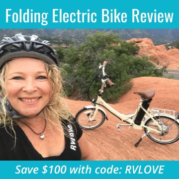 REVIEW: Electric Folding e-Bike | Vika+ by BlixBike.com + Discount Code - RV Love Road Trip To Florida, Casita Travel Trailers, Rv Tour, Trip To Florida, Rv Road Trip, 20 Wheels, Folding Electric Bike, Bike Reviews, Racing Green