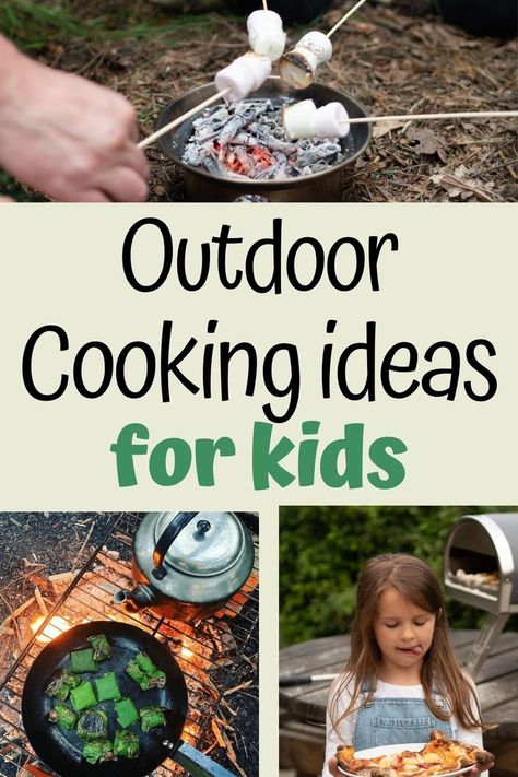 kids toasting marshmallows. Kids cooking outdoors Camp Cooking Ideas, Outdoor Cooking Ideas, Cooking Ideas For Kids, Cooking Activities For Kids, Fun Ideas For Kids, Stem Activities Kindergarten, Preschool Cooking, Cooking Activities, Outdoor Cooking Recipes