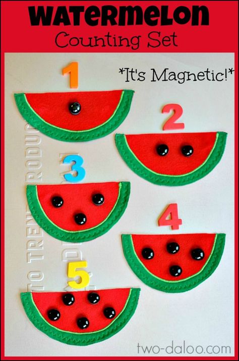 Watermelon Activities, Maternelle Grande Section, Preschool Arts And Crafts, Simple Toys, Homemade Toys, Aktivitas Montessori, Counting Activities, Math Activities Preschool, Preschool Math