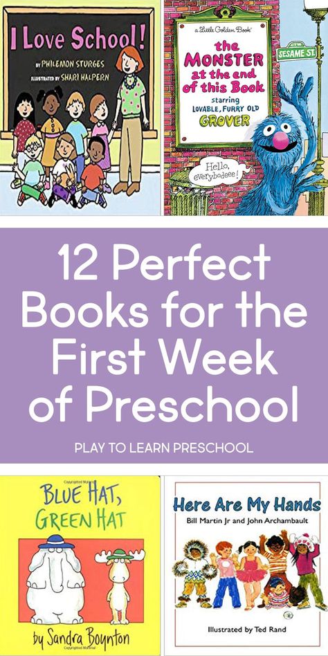 These books are perfect for sharing with your preschoolers during the first week of school! Children can move and interact, the stories are repeating and rhyming, and they are short enough for the first week of school attention spans! #preschoolbooks #preschoolliteracy #earlyliteracy #preK #preschoollibrary #readaloud #backtoschool #earlyreading #learntoread #booklist #preschoolbooklist #preschoolteacher First Week Of Preschool, Preschool First Week, Welcome To Preschool, September Preschool, Preschool Library, Preschool First Day, All About Me Preschool, First Week Of School Ideas, Preschool Planning