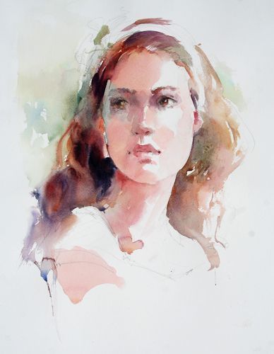 Unbetitelt — Janet Rogers Watercolor Art Face, Watercolor Face, Transparent Watercolor, Watercolor Portrait Painting, Watercolour Inspiration, Loose Watercolor, Watercolor Painting Techniques, 수채화 그림, Watercolor Artists