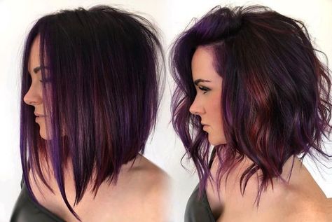 Long Inverted Bob, Inverted Bob Hairstyles, Inverted Bob, Hair Color And Cut, Curly Bob Hairstyles, Hair Design, Short Long, Short Bob Hairstyles, Short Bob