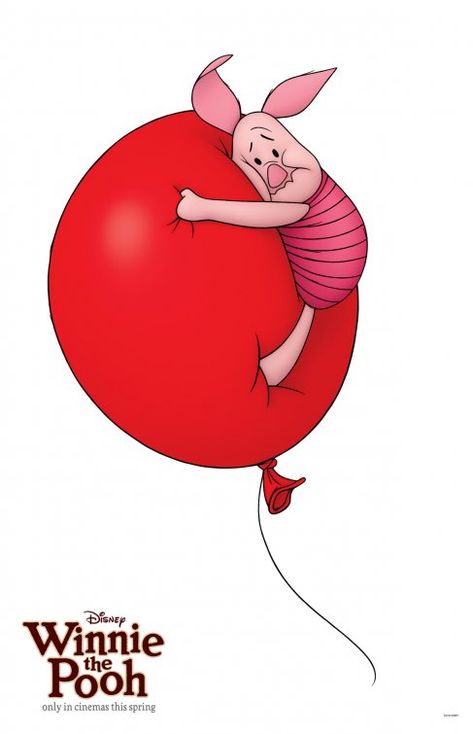 Piglet was the character I played in a play when in the fourth grade and I had to fall and pop a balloon. Piglet Winnie The Pooh, Winnie The Pooh Quotes, Winnie The Pooh Friends, Pooh Quotes, This Little Piggy, Red Balloon, Pooh Bear, Disney Winnie The Pooh, Drawing Painting