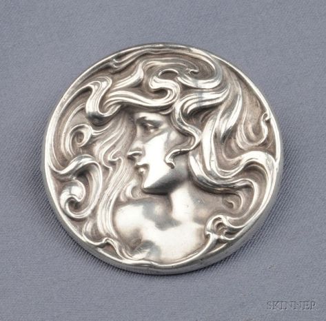 Art Nouveau Sterling Silver Brooch, William Link Company, Newark | Sale Number 2448, Lot Number 47 | Skinner Auctioneers Bijoux Art Nouveau, Nouveau Jewelry, Jewelry For Sale, 1 Tattoo, Trendy Art, Art Nouveau Design, Sterling Silver Brooch, Art Nouveau Jewelry, Arts And Crafts Movement