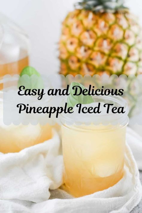 A refreshing drink, my Pineapple Iced Tea is easy to prepare, and an ideal drink for a warm day or when you're after a tasty non-alcoholic beverage! Make a pitcher today! #pineappleicedtea #pineappledrinks #pineapplerecipes #icedtea #easyicedtea #itsnotcomplicatedrecipes #cravecookconsume Drinks With Pineapple Juice, Warm Weather Recipes, Pineapple Tea, Complicated Recipes, Iced Tea Lemonade, Tea Drink Recipes, Pineapple Drinks, Pineapple Recipes, Iced Tea Recipes