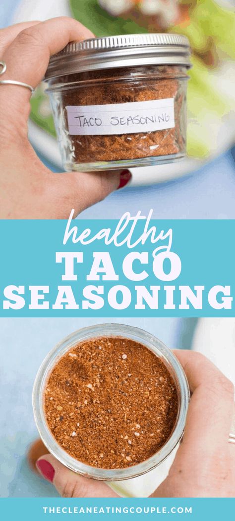 Healthy Taco Seasoning is Whole30, paleo, gluten free and SO much better than store bought packets! A quick easy DIY taco mix that is full of flavor and is low sodium! Learn how to make clean eating taco seasoning that is so yummy. Homemade is easy and better than anything in the store! #paleo #whole30 Healthy Taco Seasoning, Whole30 Taco Seasoning, Paleo Taco Seasoning, Gluten Free Taco Seasoning, Clean Eating Tacos, Diy Taco Seasoning, Make Taco Seasoning, Healthy Taco, Homemade Taco Seasoning Recipe