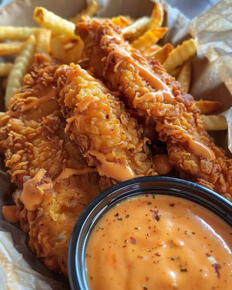 RAISING CANE'S CHICKEN FINGER SAUCE 🍗🥣 Ingredients: 1/2 cup mayonnaise 1/4 cup ketchup 1/2 teaspoon garlic powder 1/4 teaspoon Worcestershire sauce 1/2 teaspoon black pepper (more or less to taste) 1/2 teaspoon smoked paprika (optional for a smoky flavor) Directions: Step 1: Combine Ingredients In a medium bowl, combine mayonnaise, ketchup, garlic powder, Worcestershire sauce, black pepper, and smoked paprika (if using). Step 2: Mix Thoroughly Stir the ingredients until well blended and... Chicken Finger Sauce, Chicken Finger, Canes Chicken, Soul Food Dinner, Food Babe, Chicken Fingers, Delicacy Food, Food Therapy, Yummy Comfort Food