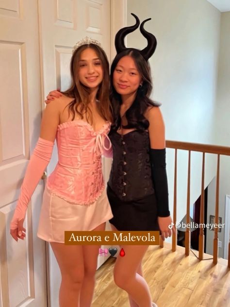 Duo Disney Costumes, Mulan Halloween Costume, Maleficent Halloween Costume, Princess Aurora Costume, Netflix Night, Disney Princess Halloween Costumes, Disney Princess Halloween, Maleficent Halloween, Halloween Costumes Brunette