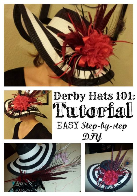 Derby Hats 101: Tutorial  An easy step-by-step tutorial for a fabulous hat for your Kentucky Derby Party! pinmethis.com Diy Kentucky Derby Hat, Kentucky Derby Party Hats, Derby Hats Diy Ideas, Kentucky Derby Hats Diy, Derby Hats Diy, Kentucky Derby Party Outfit, Kentucky Derby Party Games, Kentucky Derby Themed Party, Kentucky Derby Party Decorations