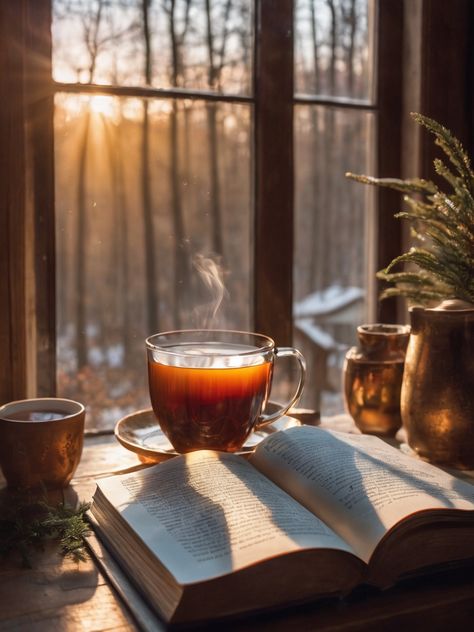 Cozy Tea Aesthetic, Books And Tea, Tea Cup Art, Cozy Coffee Shop, Cosy Kitchen, Library Aesthetic, Tea And Books, Coffee Photography, Cozy Room Decor