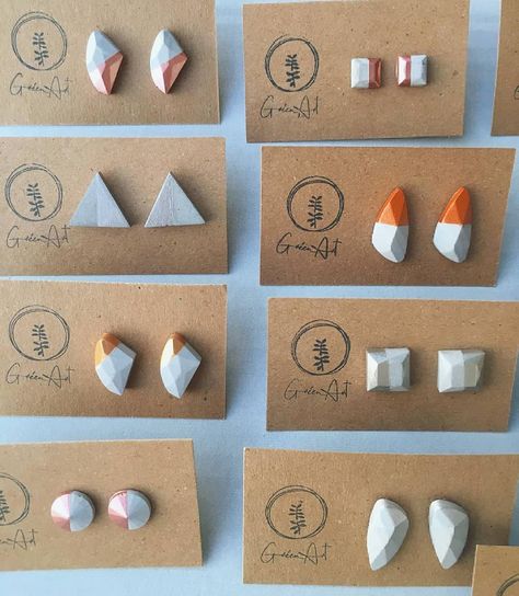 GréenArt on Instagram: “K É S Z L E T részlet . #beton #gréenart #earrings #fülbevaló #ékszer #natural #paper #painted #concretejewelry #jewelry #hungariandesign…” Natural Paper, Concrete Diy, Coasters, On Instagram, Instagram