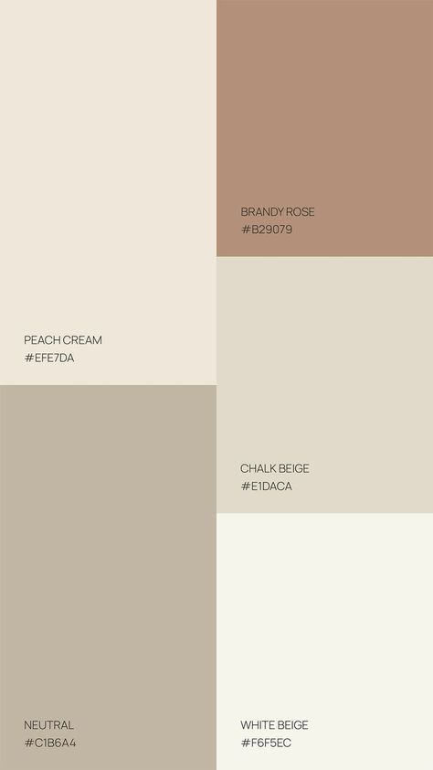 Chalk Beige Color, Colour Scheme Neutral, Color Pallets For Rooms, Brand Colors Neutral, Oatmeal Colour Palette, Cream Palette Color, Neutral Pallet Living Room, Beige Pantone Colour Palettes, Neutral Tones Palette