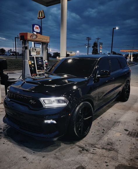 Durango Truck, Durango Hellcat, Blacked Out Cars, Jeep Grand Cherokee Srt, Dream Car Garage, Dream Cars Mercedes, New Luxury Cars, Dodge Vehicles, Dodge Muscle Cars