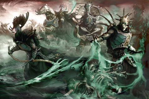 Age Of Sigmar Ossiarch Bonereapers, Ossiarch Bonereapers Art, Necromancer Art, Darksiders Horsemen, Ossiarch Bonereapers, Tomb Kings, Chaos Daemons, Vampire Counts, Mtg Art