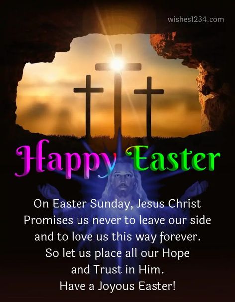 Happy Easter with Joyful Images, Quotes, and Wishes Happy Easter Sunday Quotes, Happy Easter Sunday Images, Easter Sunday Wishes, Happy Easter Quotes Jesus Christ, Joyful Images, Easter Sunday Images, Happy Easter Images, Happy Resurrection Sunday, Happy Easter Quotes