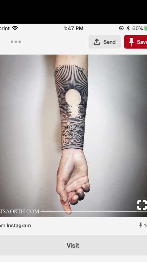 Cape Cod Landscape, Photos Tattoo, Tattoo Linework, Etching Tattoo, Woodcut Tattoo, Landscape Tattoo, 4 Tattoo, Hawaiian Tattoo, Geniale Tattoos