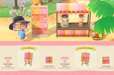 Animal Crossing Hair, Juice Stand, Animal Crossing Qr Codes, Flag Code, Animal Crossing Wild World, Qr Codes Animal Crossing, Deco Rose, Animal Crossing Villagers, Stall Designs