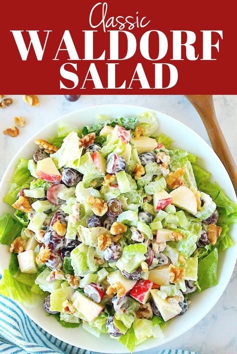 Classic Waldorf Salad, Waldorf Salad Recipe, Apple Salad Recipes, Waldorf Salad, Easy Grilled Chicken, Favorite Salad, Fresh Salad Recipes, Best Salad Recipes, Apple Salad