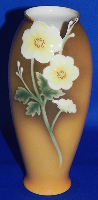 Franz Porcelain Flower Vase 6 3/4" Tall FZ00001 Franz Porcelain, Franz Collection, Porcelain Eggs, Vases For Sale, Jar Vase, Porcelain Jewelry, Porcelain Art, Ribbon Work, Porcelain Flowers