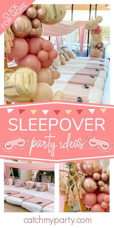 Boho Birthday Party Sleepover, Boho Teepee Sleepover Party, Boho Slumber Party, Glamping Party Ideas For Girls Sleepover, Girls Teepee Sleepover Party Ideas, Rose Gold Sleepover Party, 13th Birthday Party Ideas For Girls 13 Sleepover, Rose Gold 13th Birthday Party Ideas, 16th Birthday Sleepover Ideas