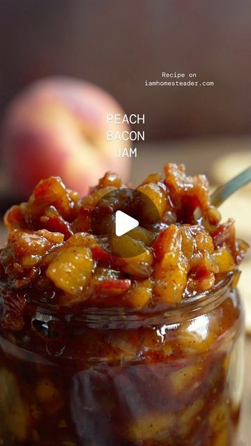 Amanda Rettke on Instagram: "Click the link in my profile for full recipe! #iamhomesteader #homesteadrecipes #baconjam 
RECIPE: https://iamhomesteader.com/peach-bacon-jam/" Amanda Rettke, Homemade Cheeses, Preserving Fruit, Smart Food, Food Swaps, Bacon Jam, Peach Jam, Jam And Jelly, Wine Food Pairing