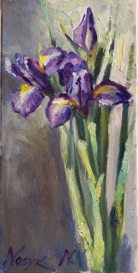 Tulips Oil Painting, Silverpoint Drawing, Painting Mood, Iris Painting, Oil Pastel Paintings, Canvas Painting Diy, Yellow Tulips, Paintings I Love, Oil Painting Flowers