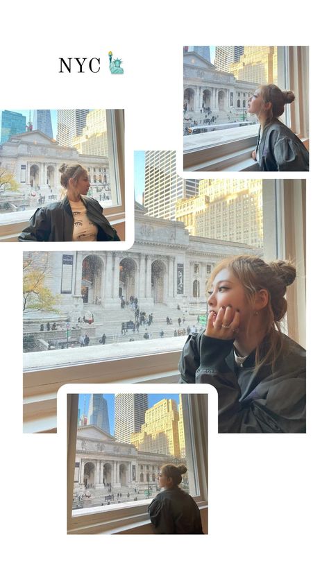 NINGNING IN NYC Myday Stories Ideas Layout, Instagram Stories Multiple Pictures, Four Photos Insta Story, 2 Photo Layout Instagram Story Ideas, Insta Story Layout Ideas 3 Pics, Cute Instagram Story Layout, New York Ig Stories, Instagram Story Ideas 4 Photos, Layout Photo Instagram